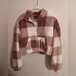 SHEIN cropped zip up jacket